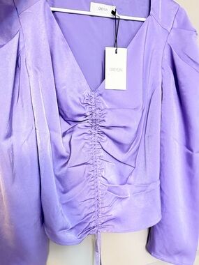 Greylin Light Lavender Satin Top